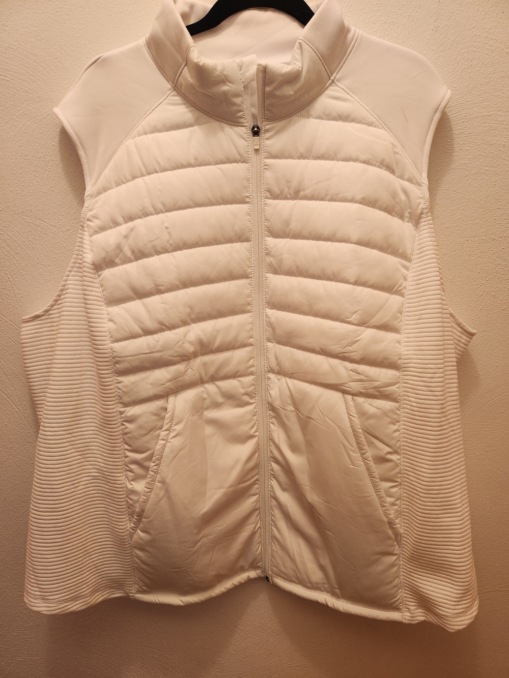 Tek Gear White Fleece Lined Vest Size 4X